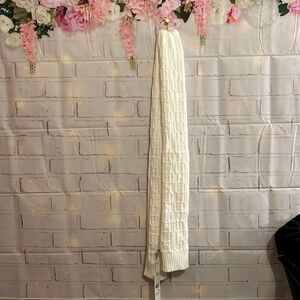 Calvin Klein cream super soft rib, knit sweater scarf.